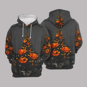 3D Full Print Skull Pumpkin Halloween Hoodies For Adults