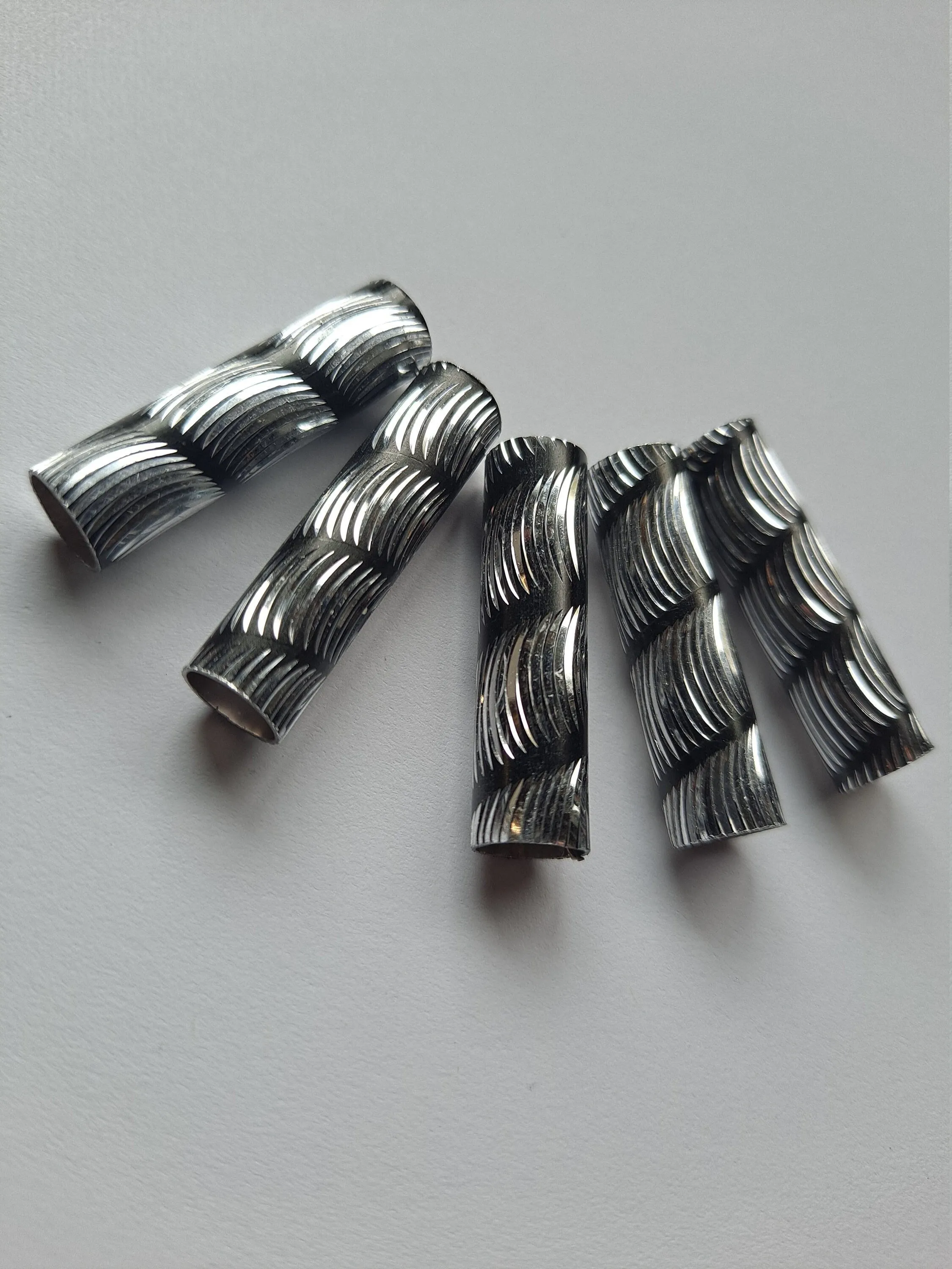 5 Trippy Dreadlock Beads // 7mm Bead Hole  // Dread Bead, Viking Dread Bead, Beard Beads, Dread Accessories, metal dread bead