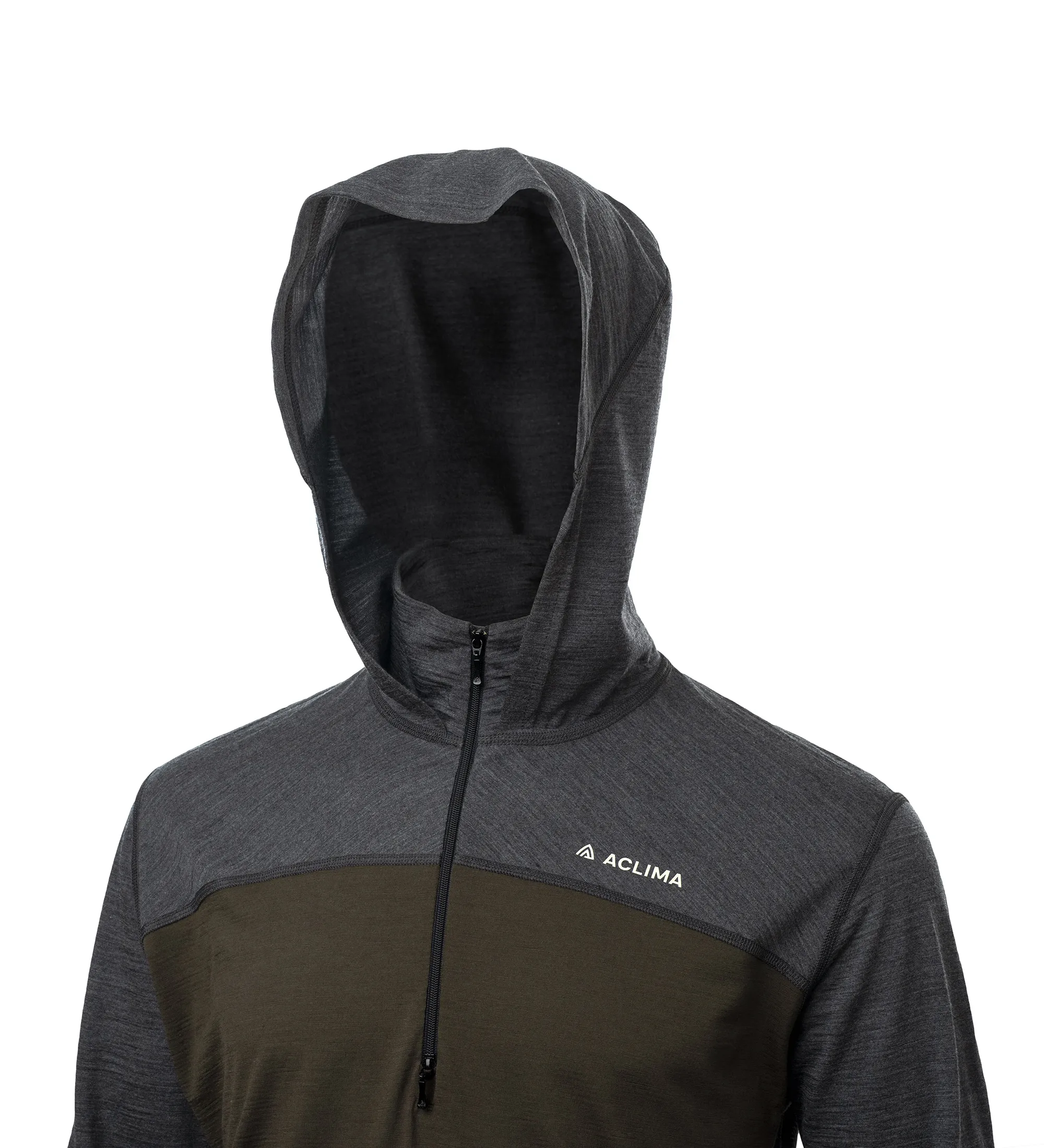 Aclima Men&#x27;s LightWool 180 Hoodie Tarmac/Marengo | Buy Aclima Men&#x27;s LightWool 180 Hoodie Tarmac/Marengo here | Outnorth