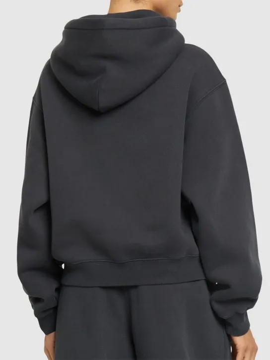 Alexander Wang   Essential terry cotton hoodie w/ logo 