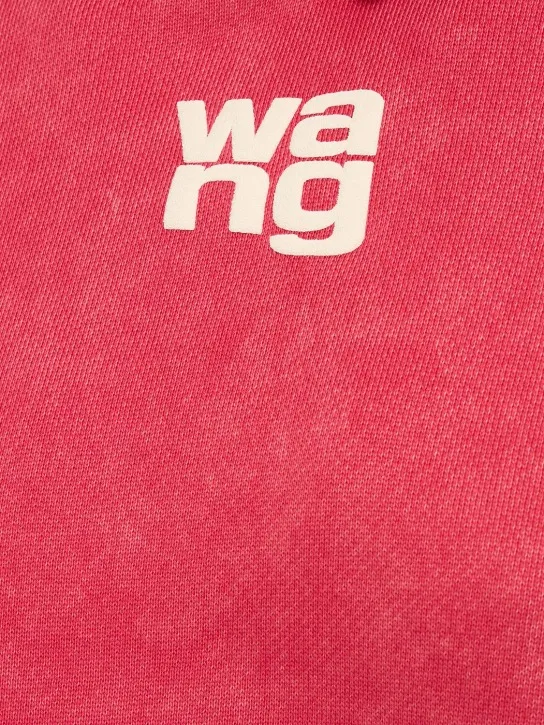 Alexander Wang   Essential terry cotton hoodie w/ logo 