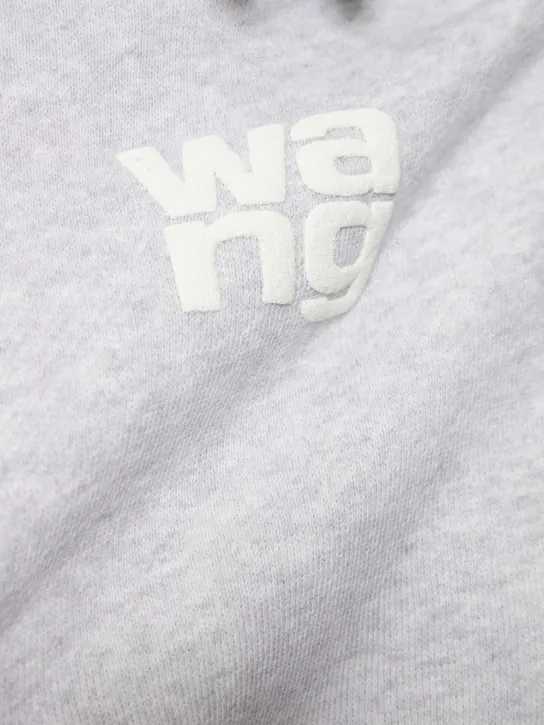 Alexander Wang   Essential terry cotton hoodie w/ logo 