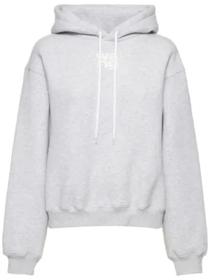 Alexander Wang   Essential terry cotton hoodie w/ logo 