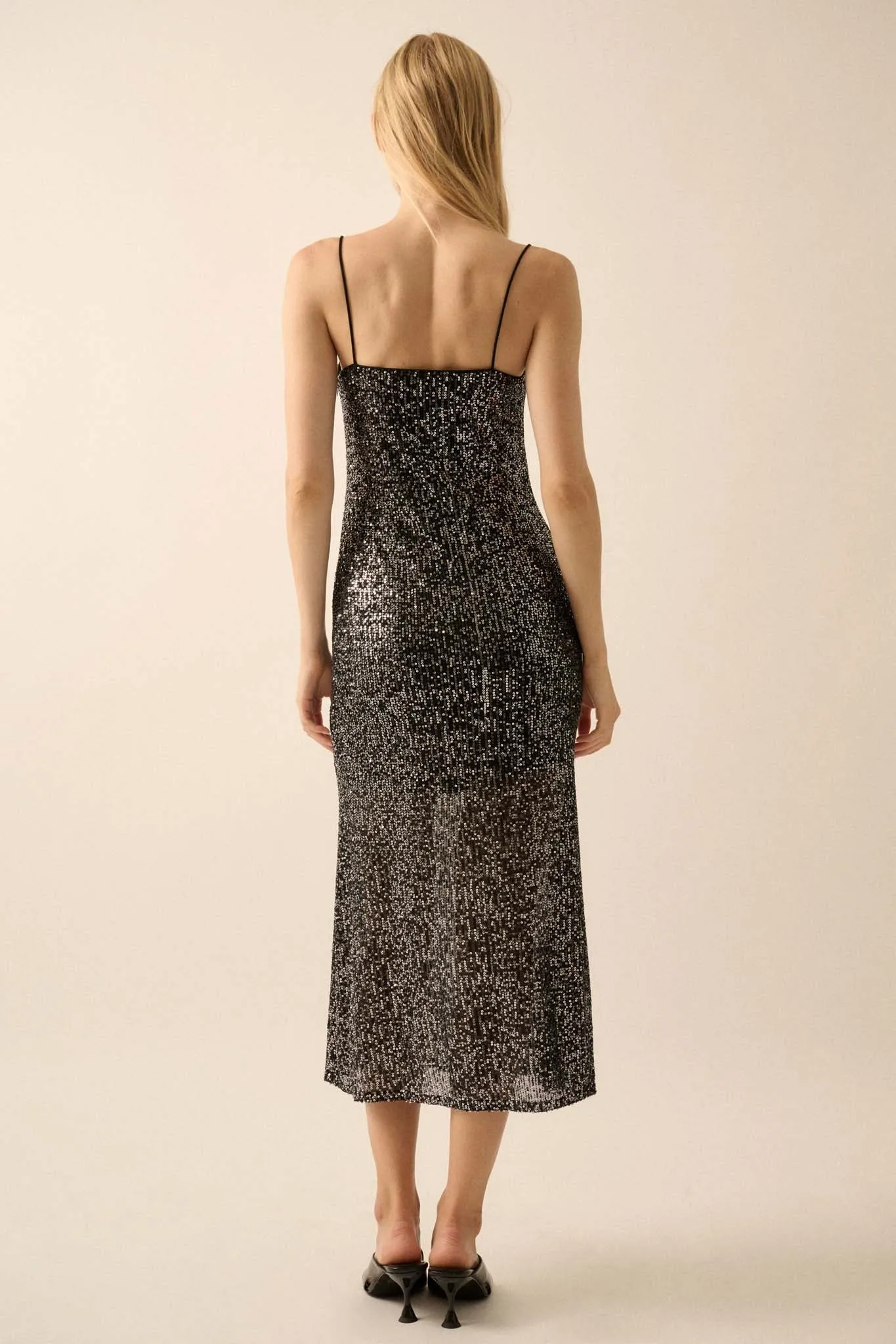 All That Glitters Sequin Midi Slip Dress