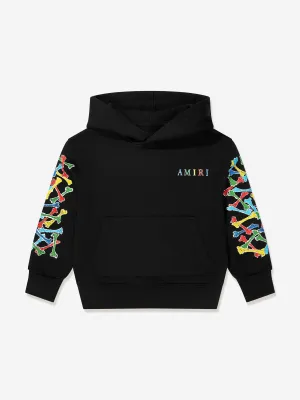 Amiri Kids Bones Scribble Hoodie in Black