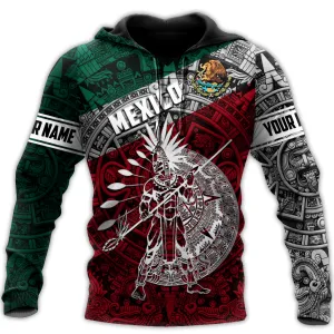 Ancient Aztec Warrior 3D Full Printed Unisex Shirts, Pride Mexico Hoodie 3D Full Printed