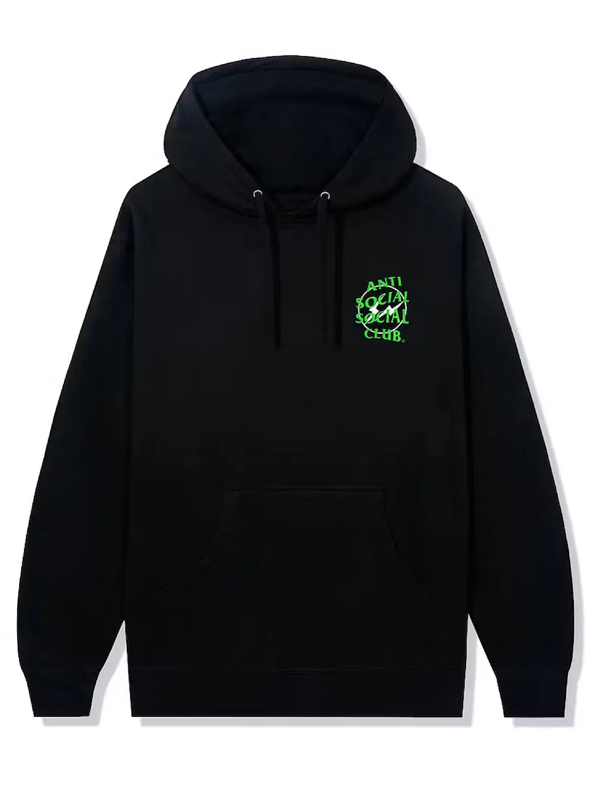 Anti Social Social Club Hoodie - Precious Petals - Black And Green