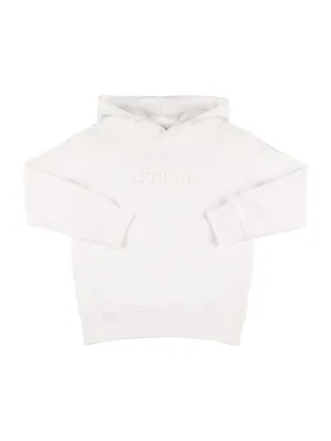 ASPESI   Embossed logo cotton hoodie 