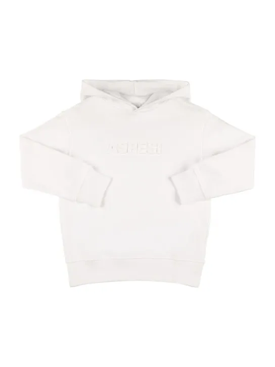 ASPESI   Embossed logo cotton hoodie 