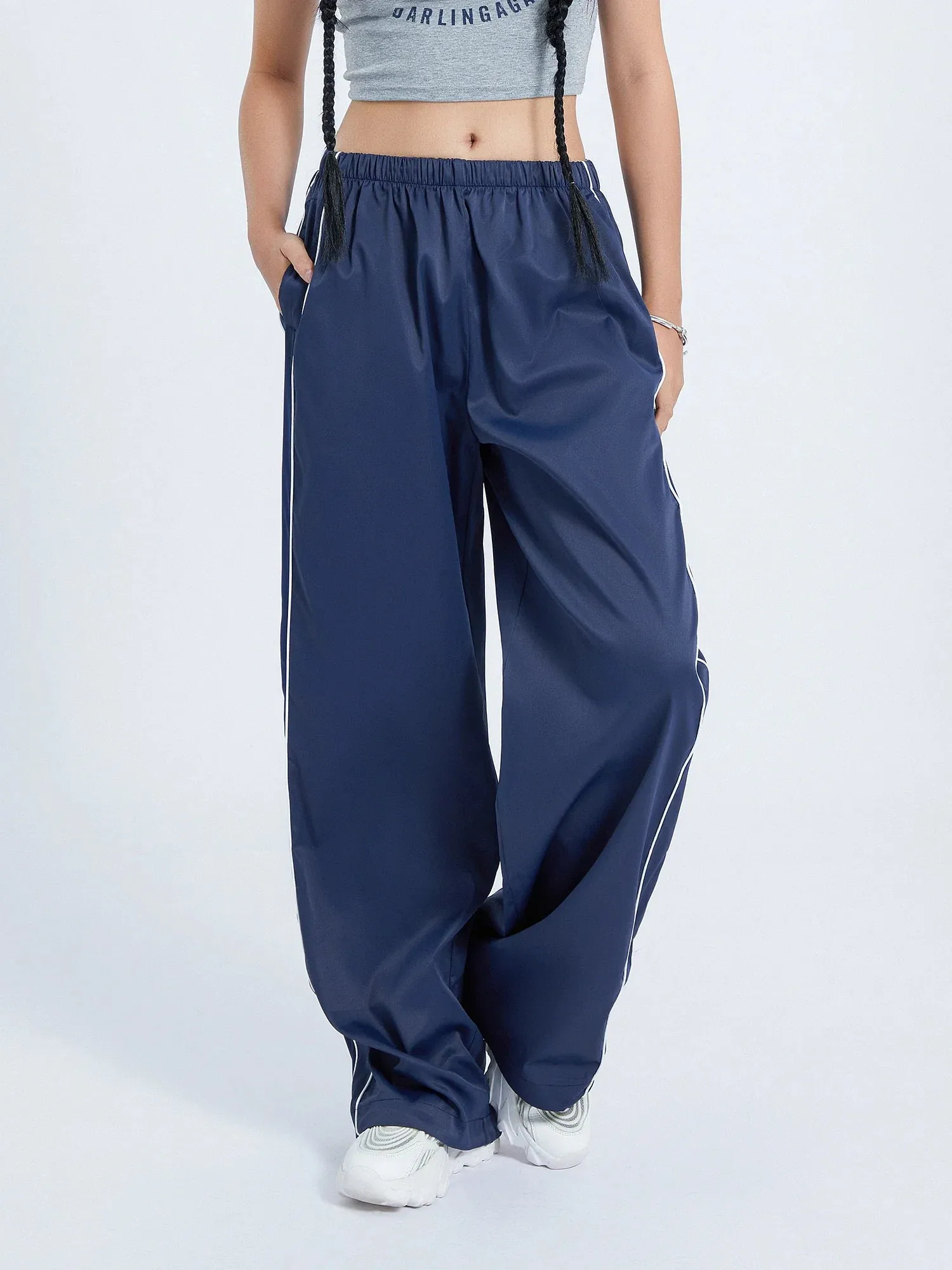 Baggy Solid Cargo Low Rise Casual Teen Girls Wide Streetwear Harajuku Pants