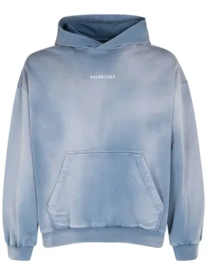 Balenciaga   Embroidered cotton jersey hoodie 