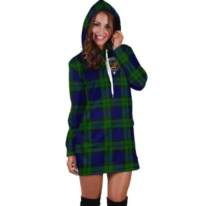 Bannatyne Tartan Hoodie Dress with Family Crest