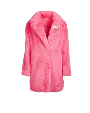 Barbie® Faux Fur Teddy Coat | Pink