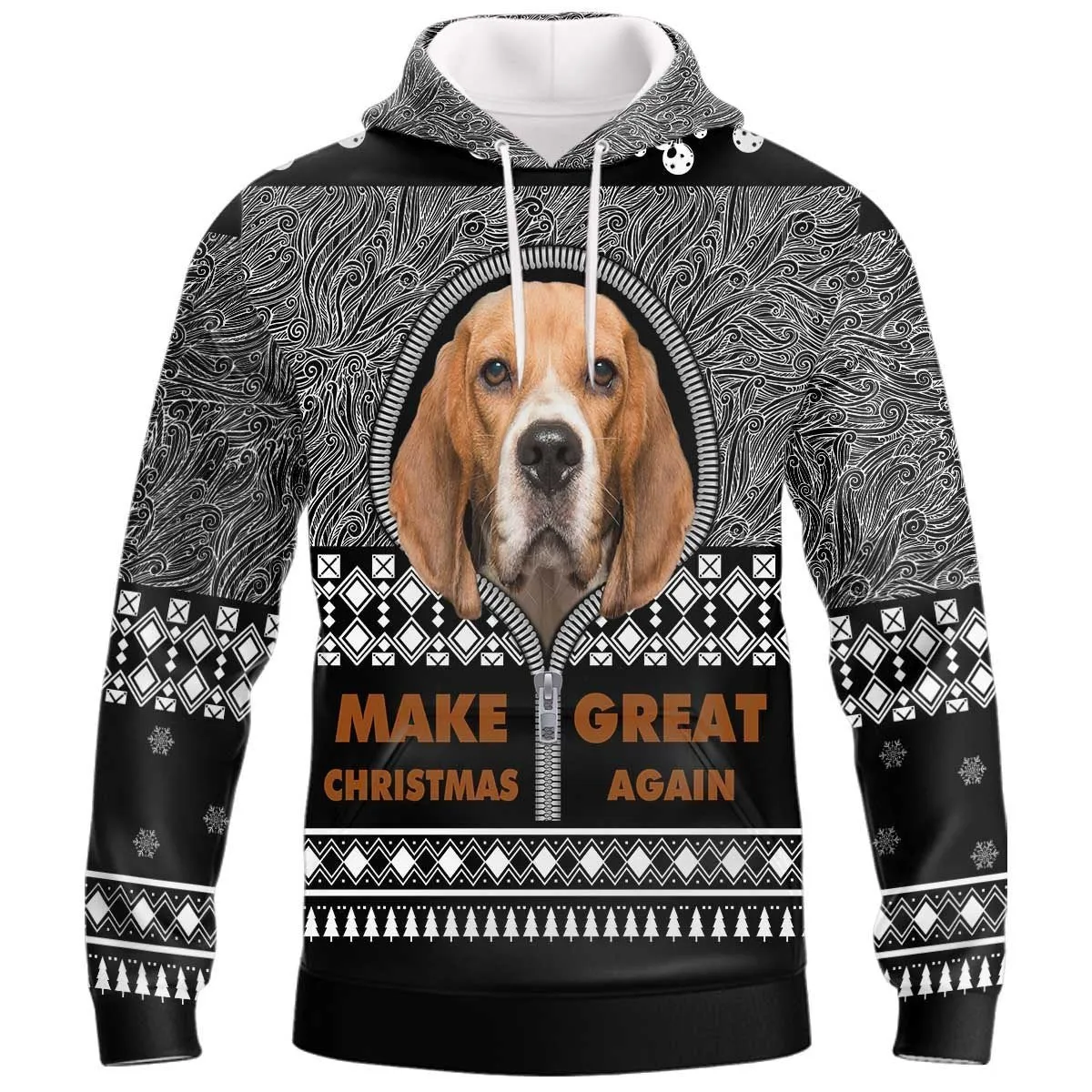 Beagle Make Great Again Ugly Christmas Sweatshirt, Beagle Sweatshirt, Dog Sweatshirt For Humans