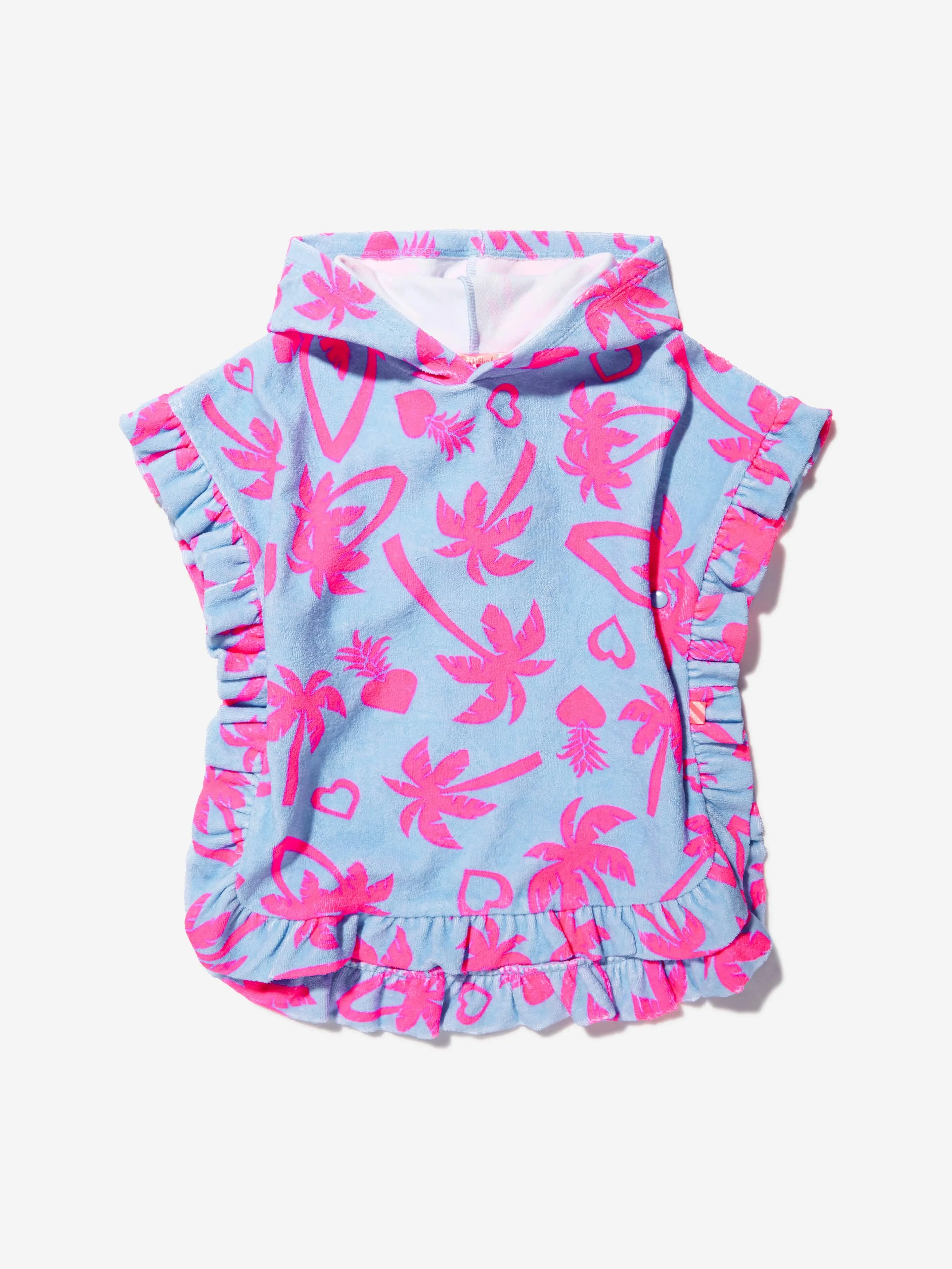 Billieblush Girls Palm Trees Beach Cape in Blue