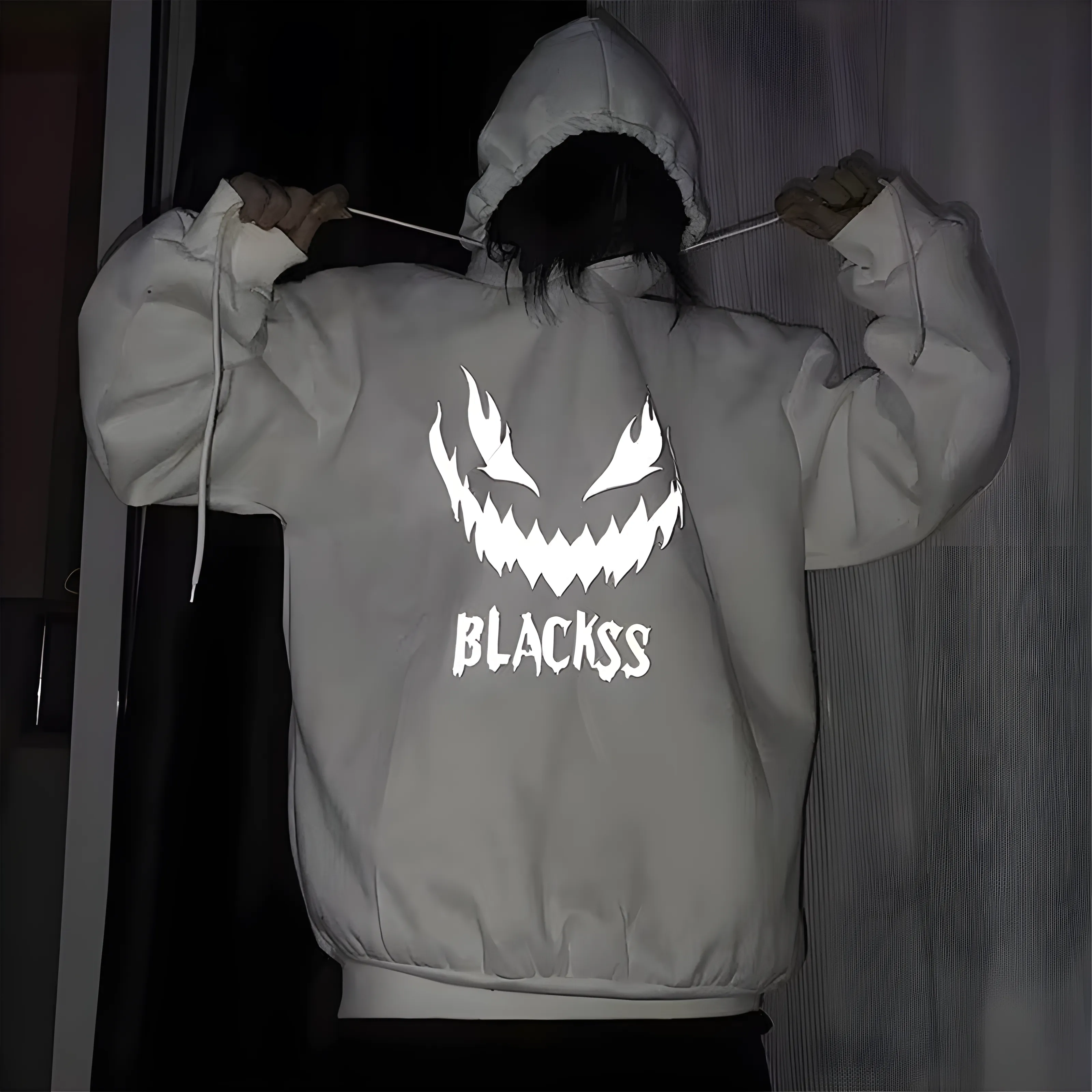 Black Reflective Hoodie