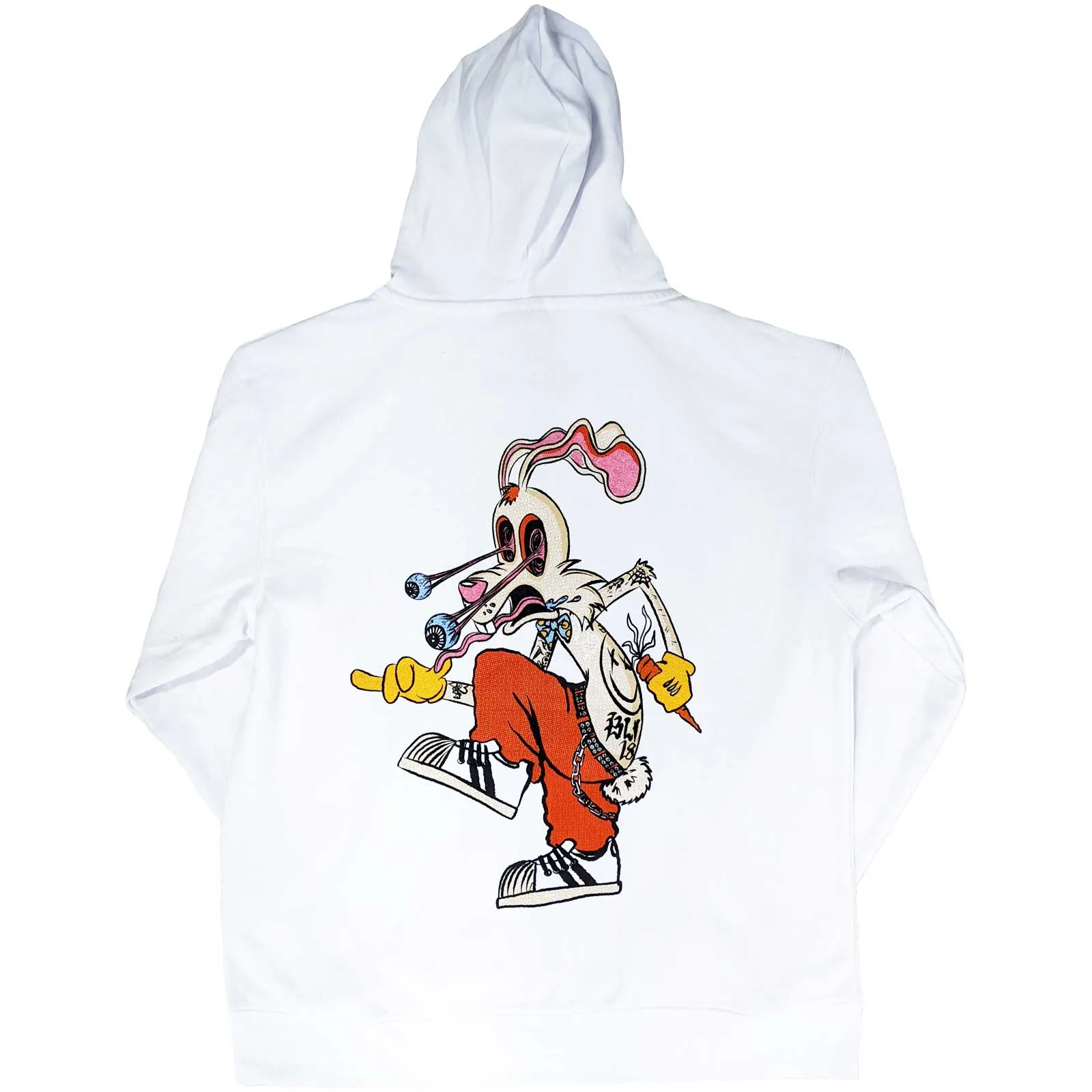 Blink-182 Unisex Zipped Hoodie: Roger Rabbit (Back Print)