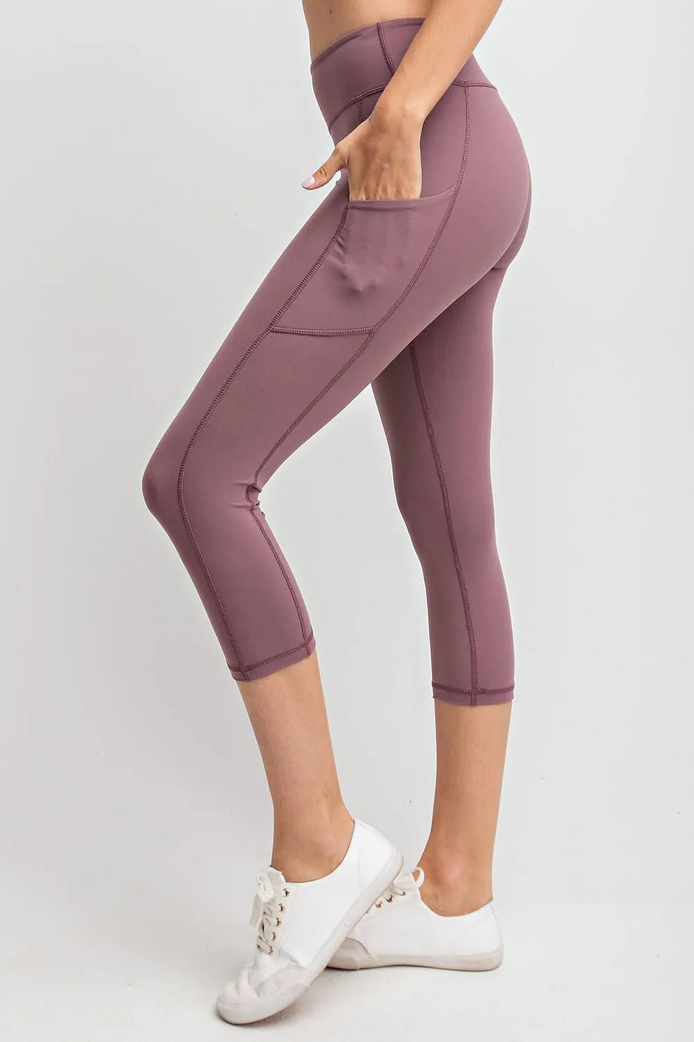 Butter Soft High Waist Capri Leggings with Pockets