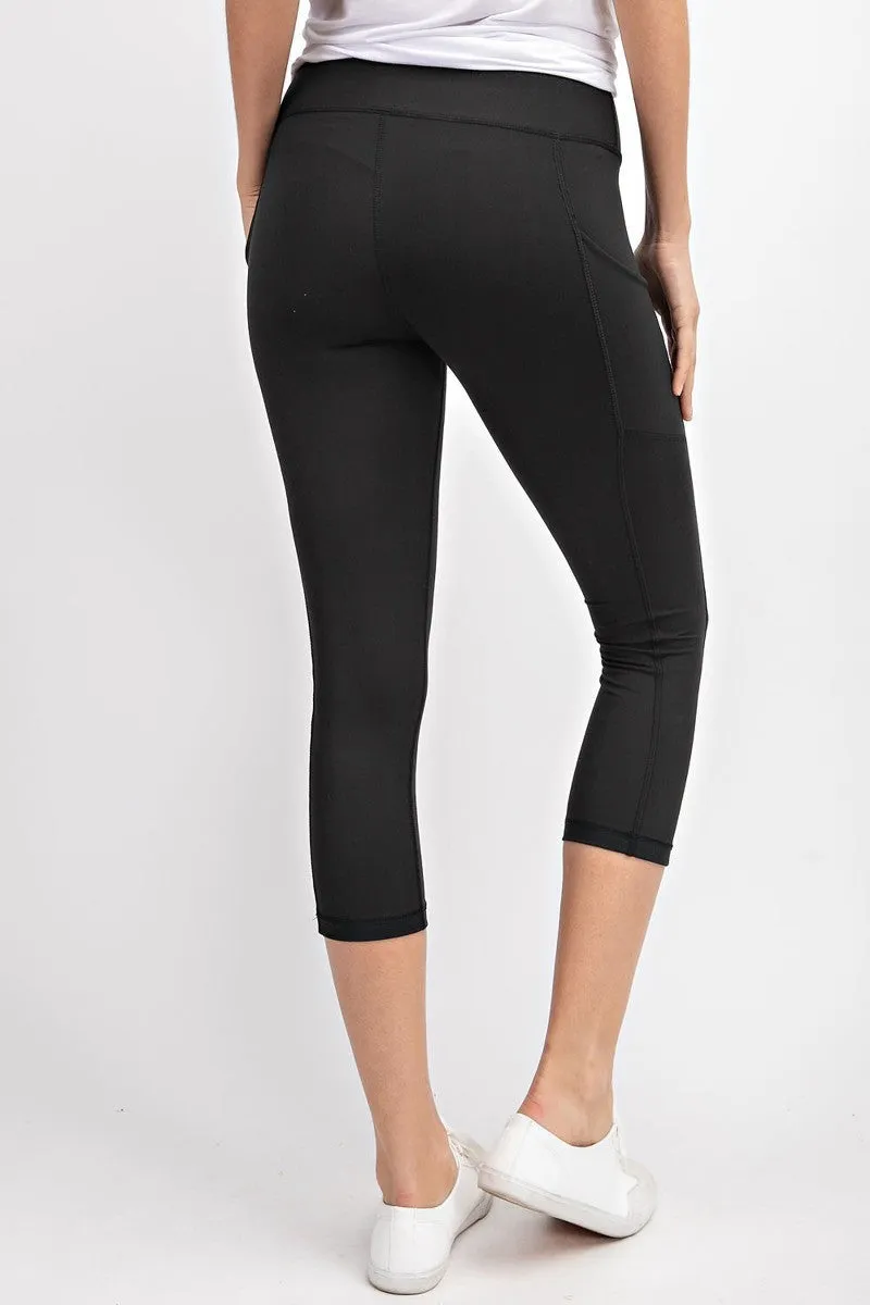 Butter Soft High Waist Capri Leggings with Pockets