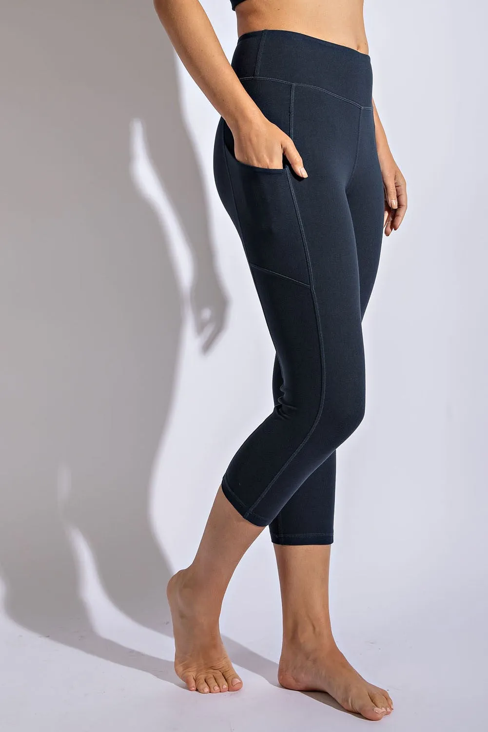 Butter Soft High Waist Capri Leggings with Pockets