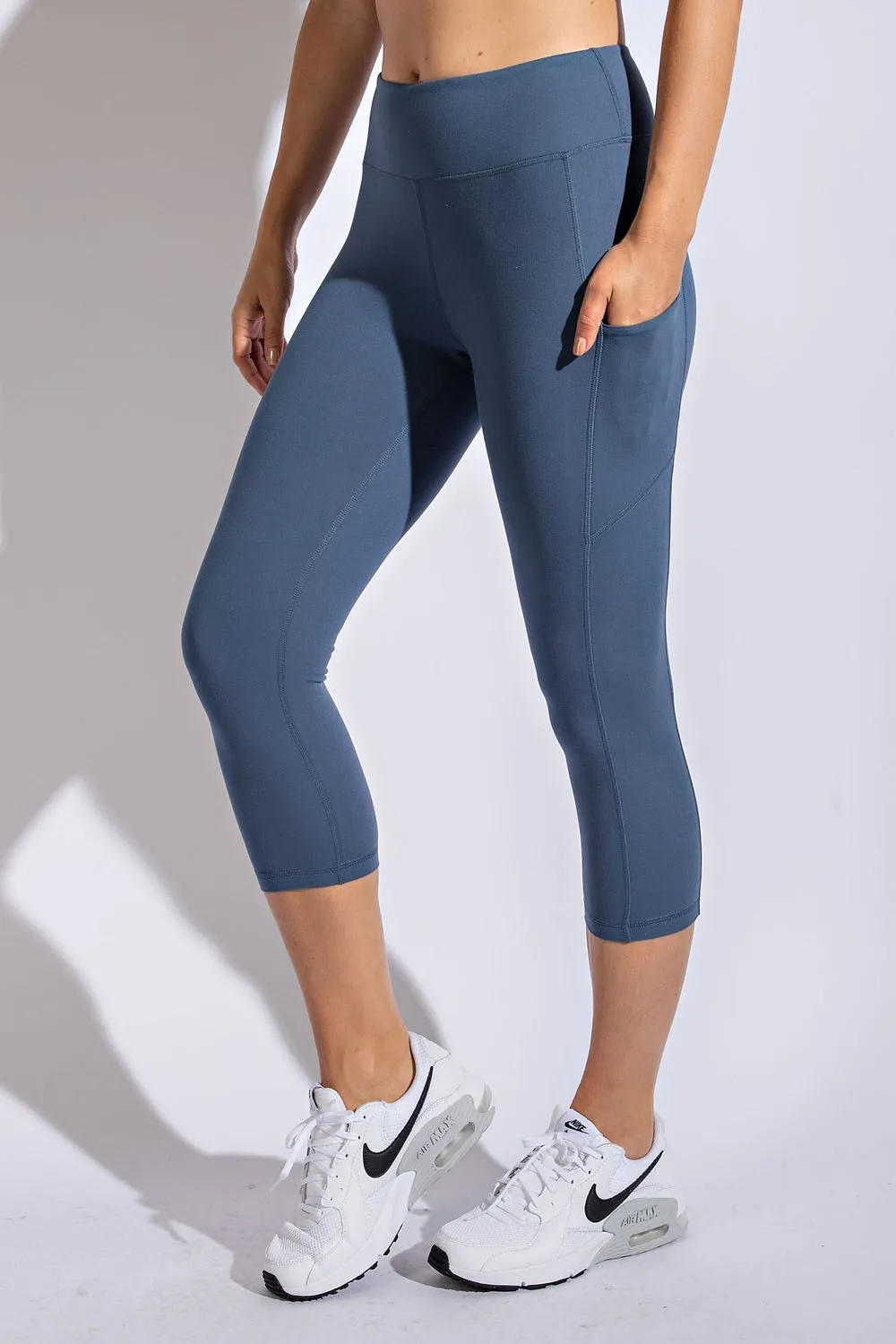 Butter Soft High Waist Capri Leggings with Pockets