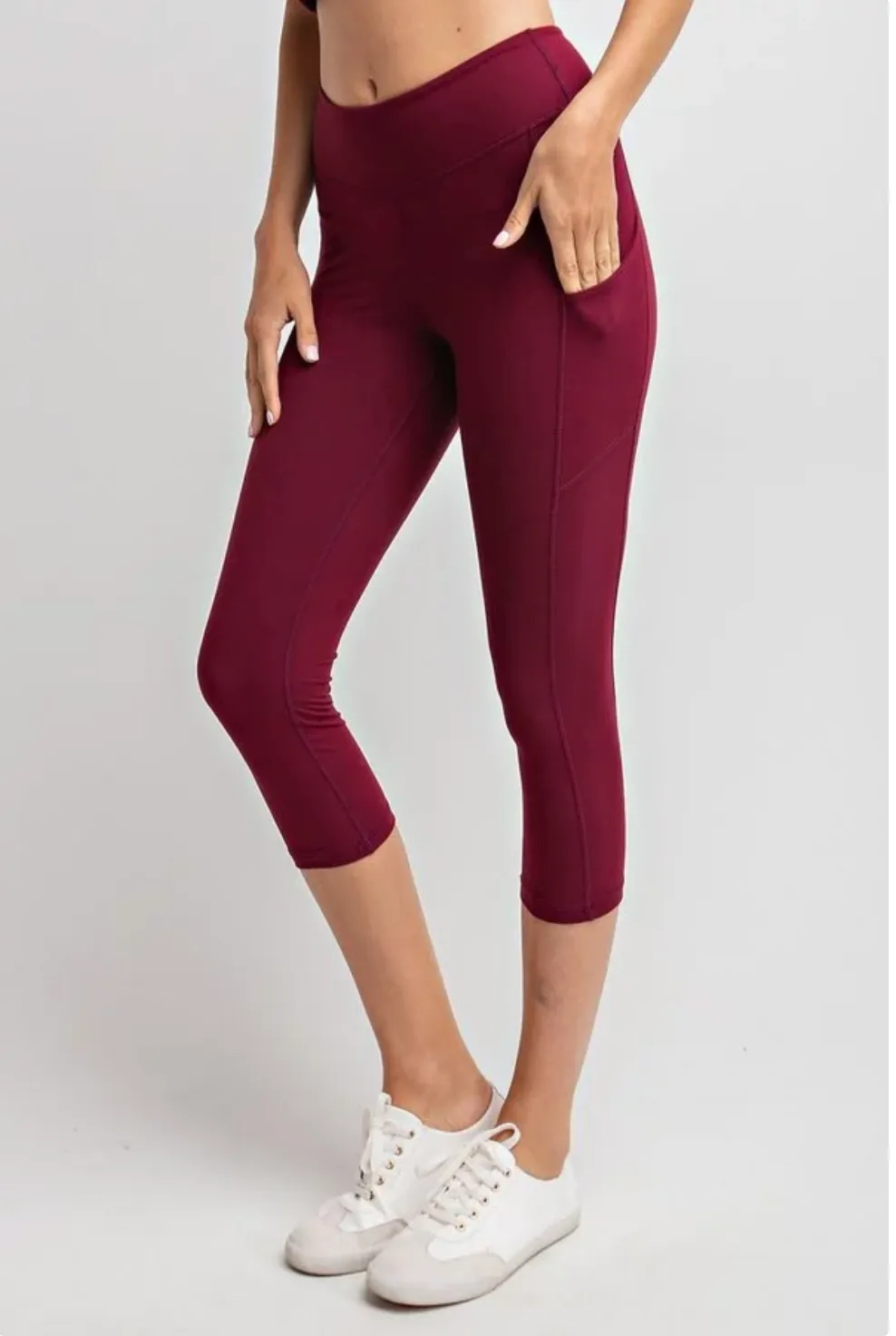 Butter Soft High Waist Capri Leggings with Pockets