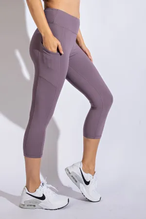 Butter Soft High Waist Capri Leggings with Pockets