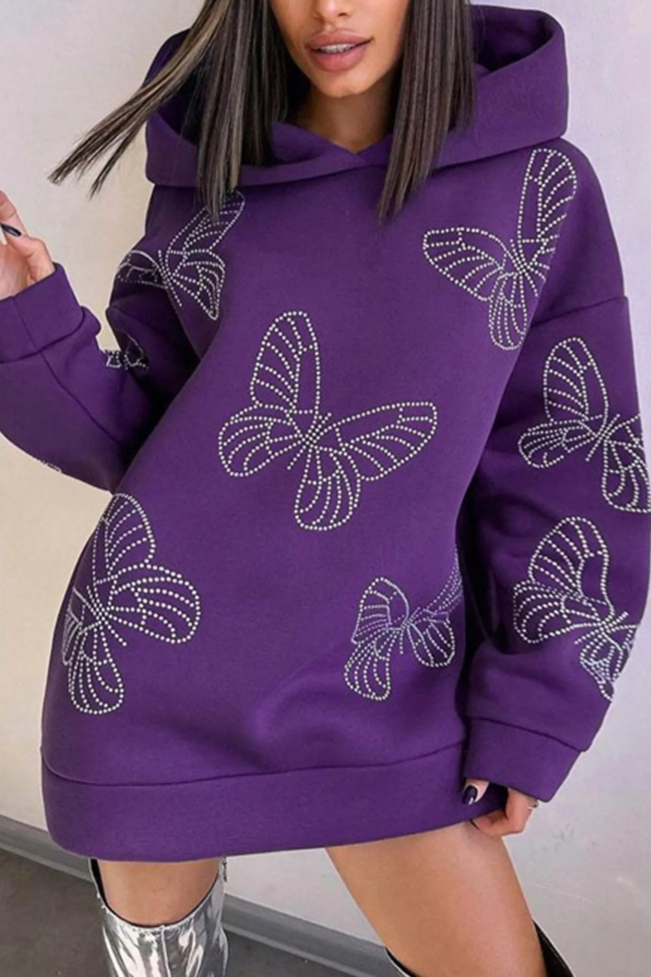 Butterfly Hot Drilling Hoodie