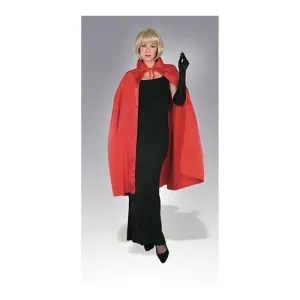 Cape en satin 45 po rouge pour adulte