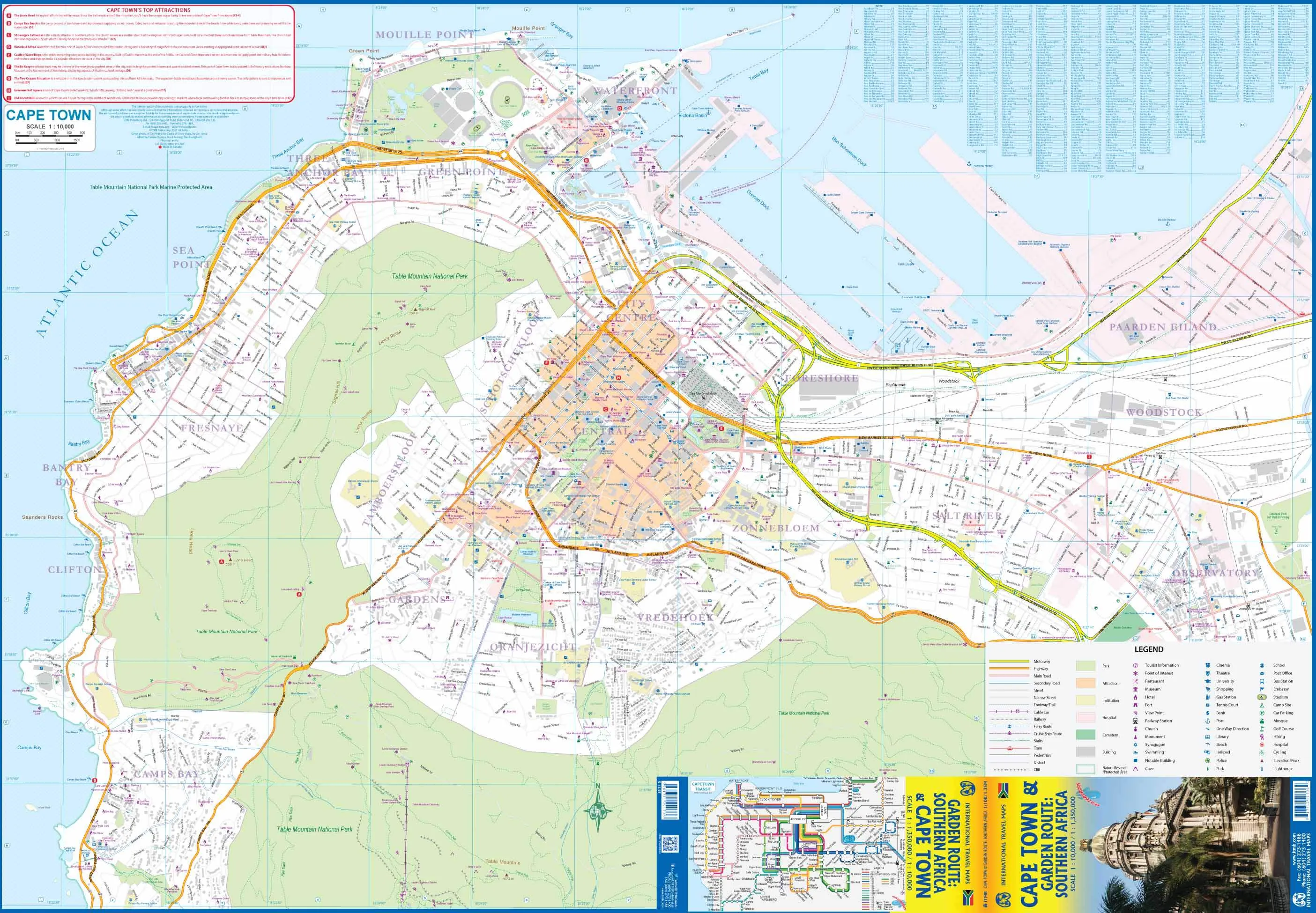 Cape Town & Garden Route: Southern Africa Road Map by ITMB (2021)