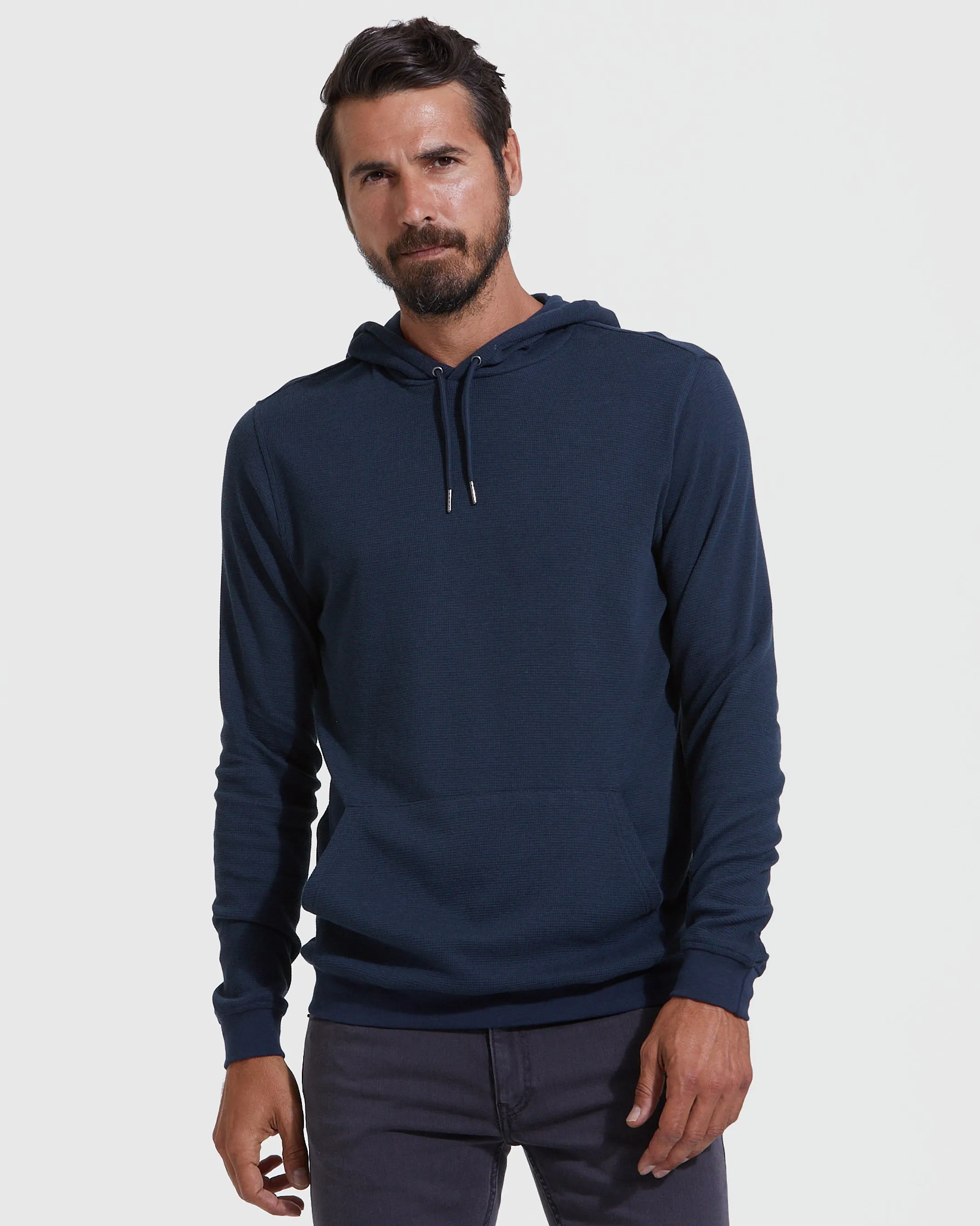 Carbon And Navy Waffle Hoodie 2-Pack