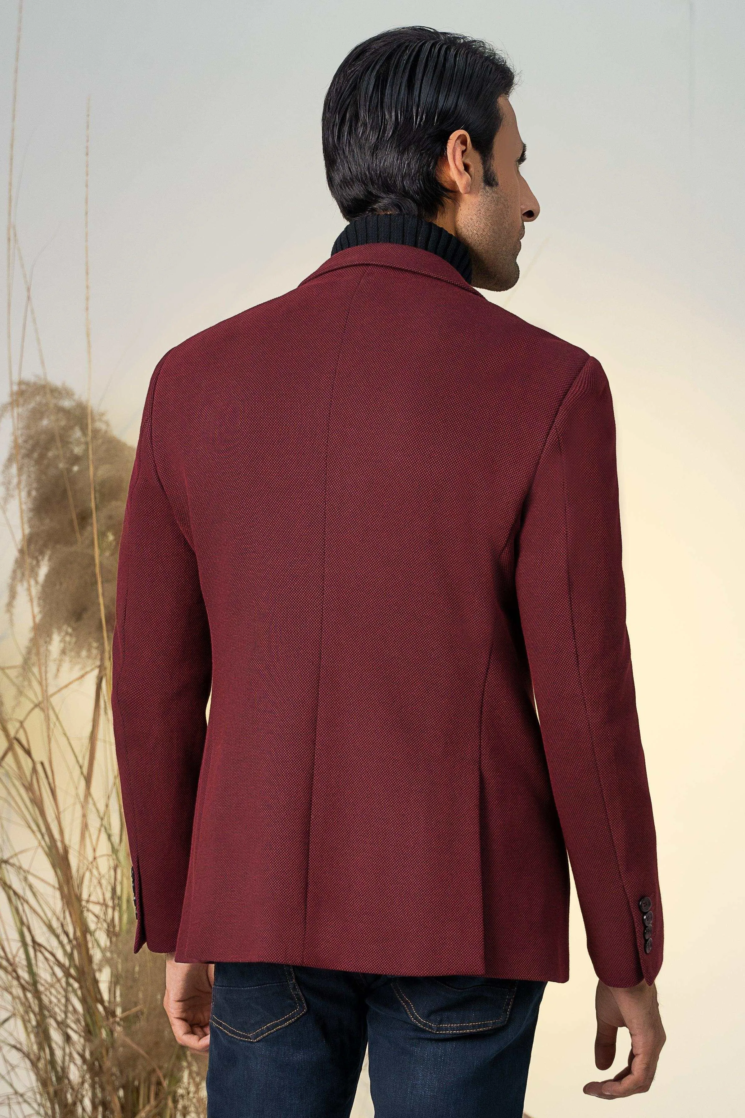 CASUAL COAT MAROON