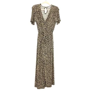 Ces Femme Animal Print Surplice Belted Jumpsuit- Size M