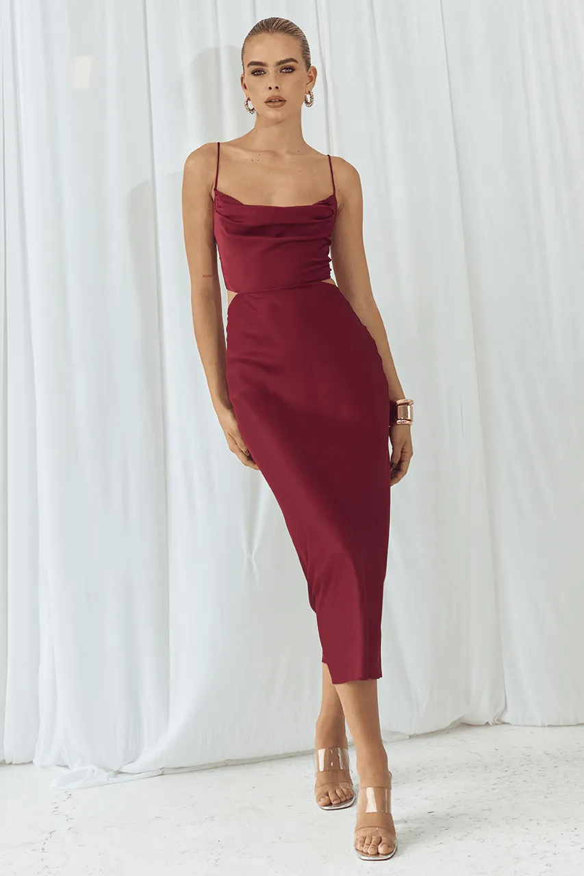 Charissa Slip Dress - Wine