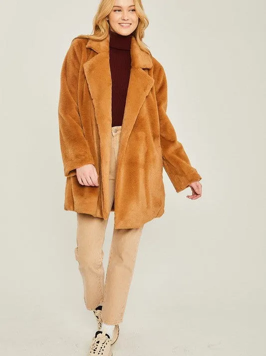 Coat Obsession Soft and Cozy Teddy Collar Coat