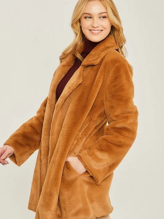 Coat Obsession Soft and Cozy Teddy Collar Coat