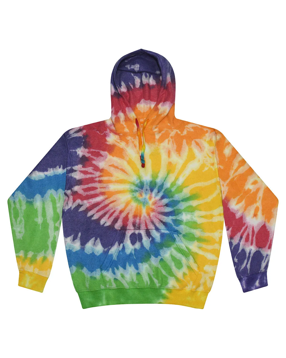 Colortone Men's Tie-Dyed Cloud Fleece Hooded Sweatshirt