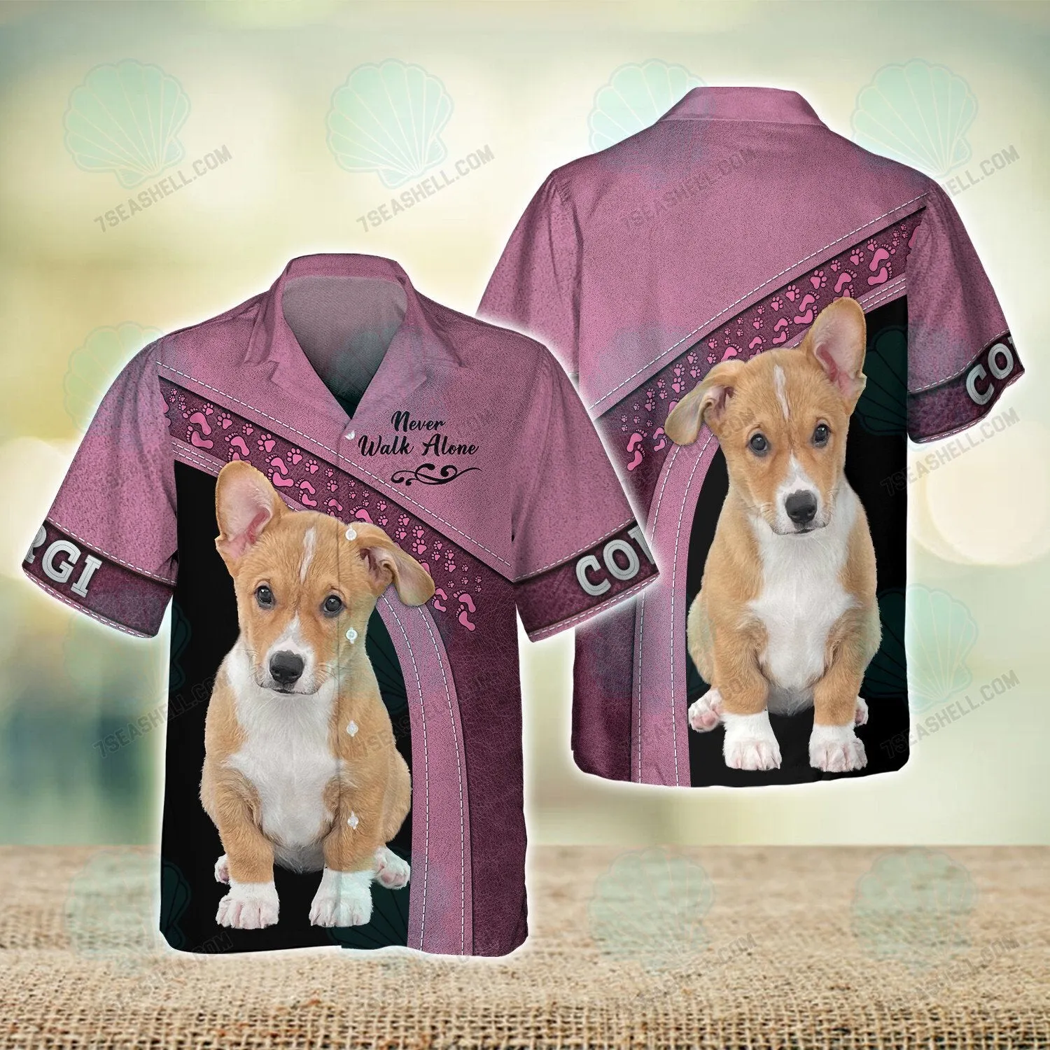 Corgi Never Walk Alone 3D Full Print Shirts, Christmas Dog Memorial Gifts for loss of Dog