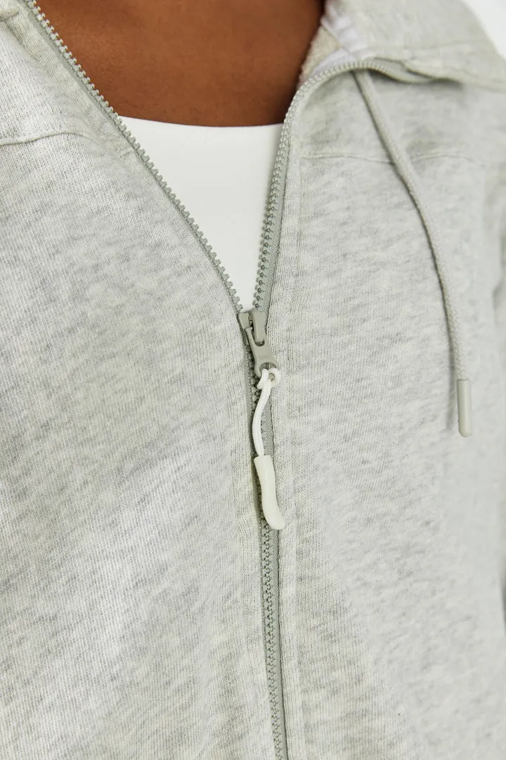 Cropped Zip Hoodie