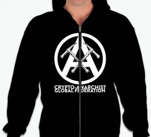 Crypto-Anarchist Global Federation Full-Zip Hoodie