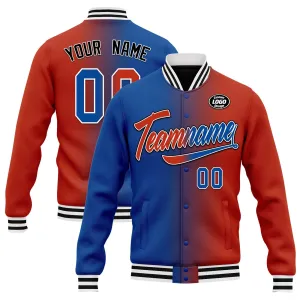 Custom Gradient Fashion Jacket Bomber Full-Snap Varsity Letterman Personalized Jacket FZ005-D028016-14