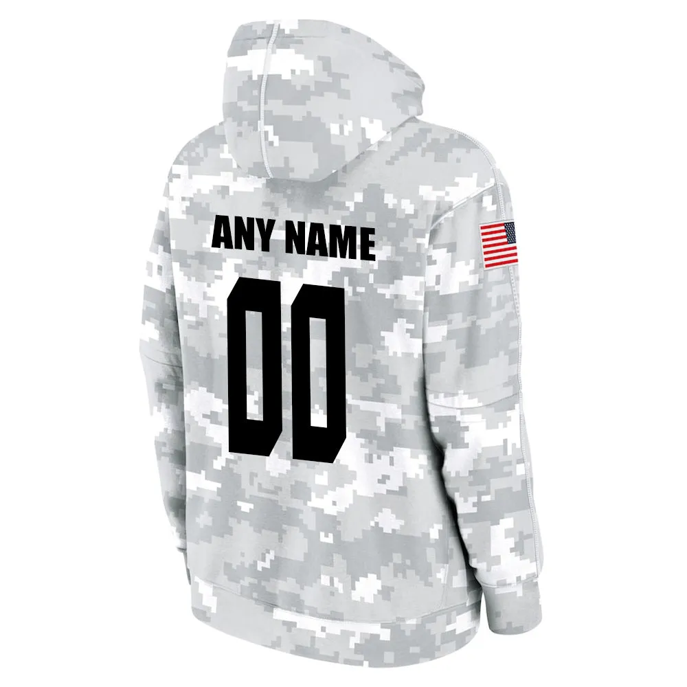 Custom Name & Number Hoodie New York Giants 2024 Salute to Celebrities Club Fleece Pullover Hoodie City Silhouette Hoodie Unisex