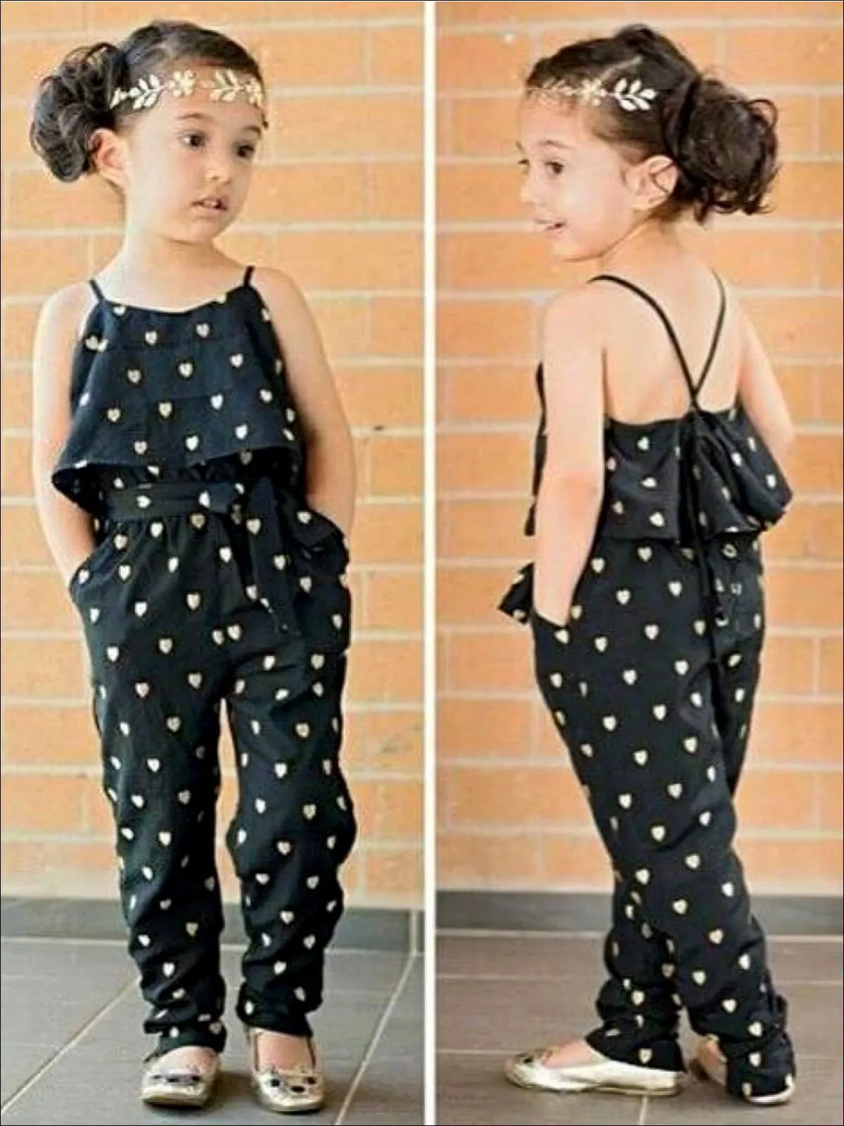 Cutie Pie Polka Dot Heart Jumpsuit