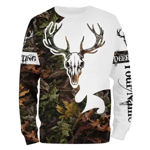 Deer Skull Reaper Hunting Big Game Camouflage Hunting Clothes Customize 3D All Over Printed Shirts