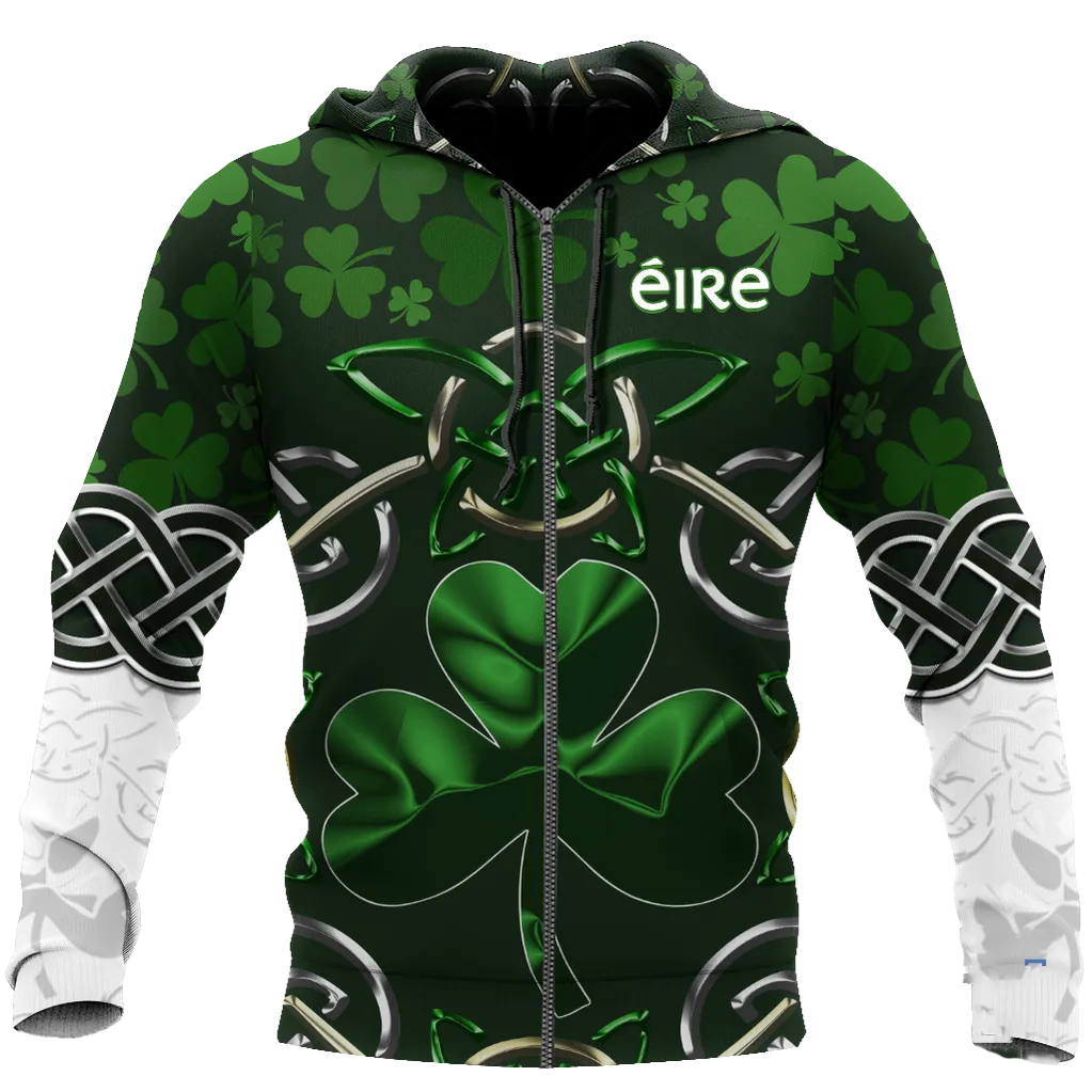 Dilypod Irish Saint Patrick's Day Shamrock Celtic Cross Hoodie T-Shirt Sweatshirt Pi