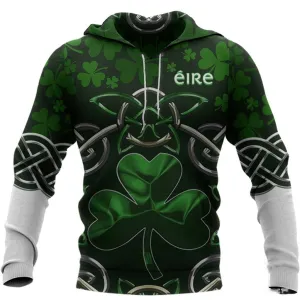 Dilypod Irish Saint Patrick's Day Shamrock Celtic Cross Hoodie T-Shirt Sweatshirt Pi