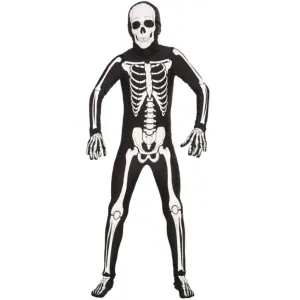 Disappearing Man Bone Suit Costume Teen