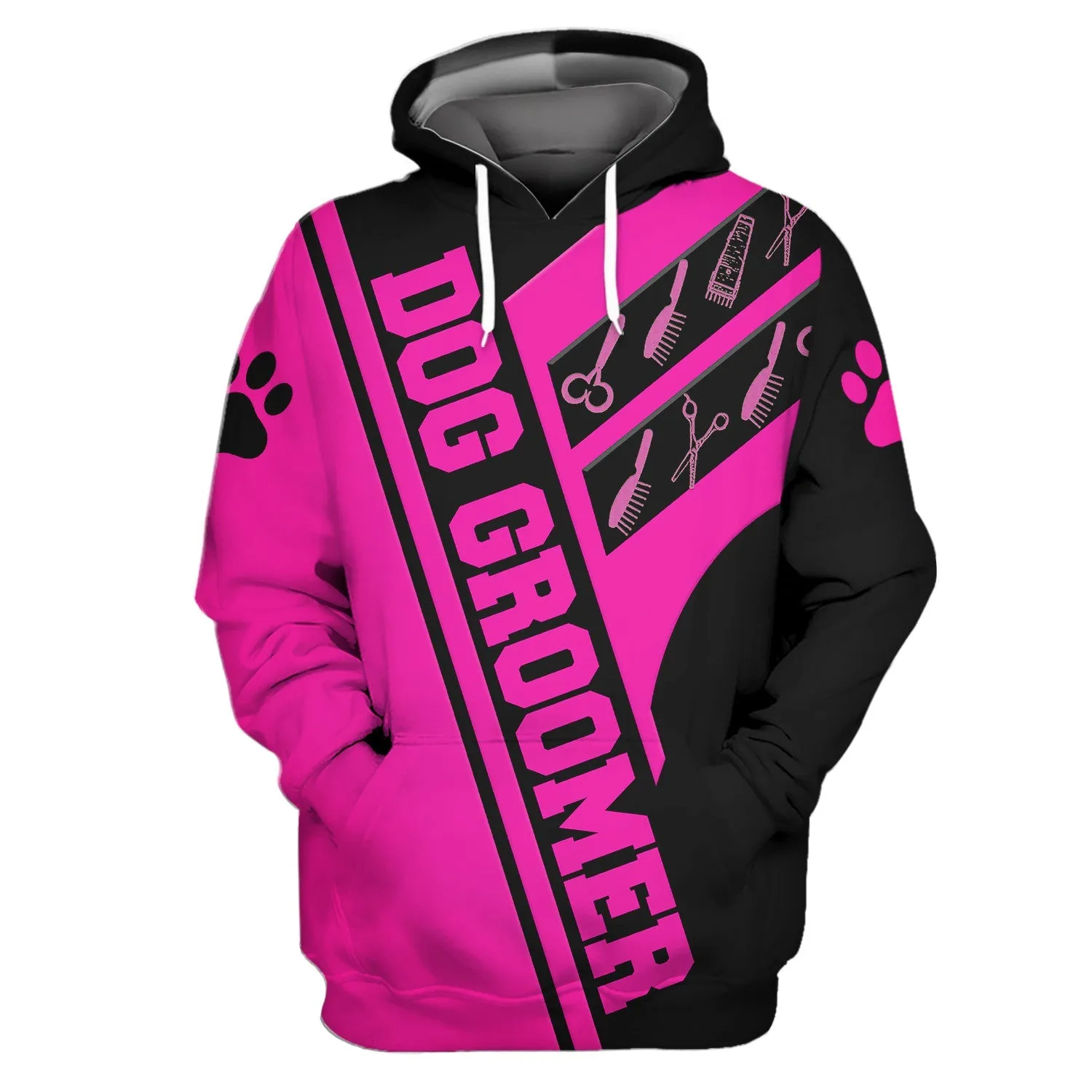 Dog Groomer 3D Full Print Shirt, Pet Groomer Gift Pink Hoodie, Christmas Gift