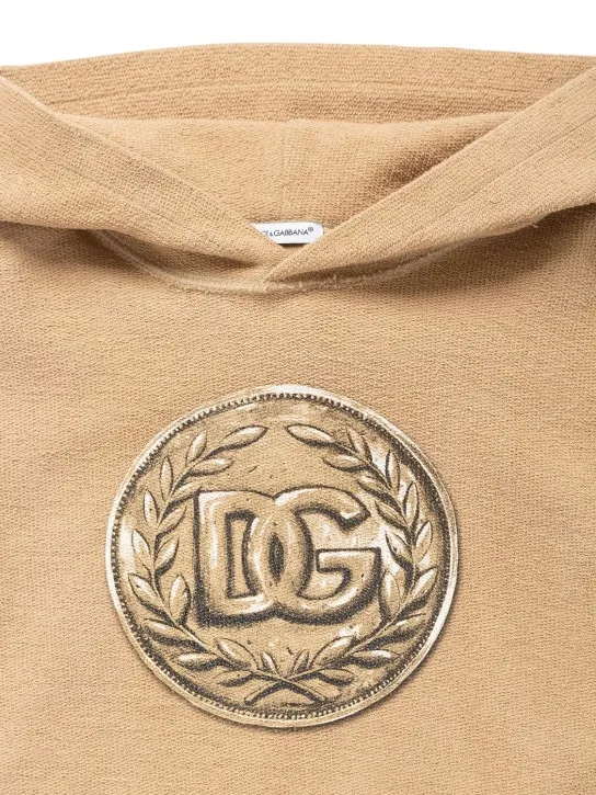 Dolce&amp;Gabbana   Printed cotton hoodie w/logo 