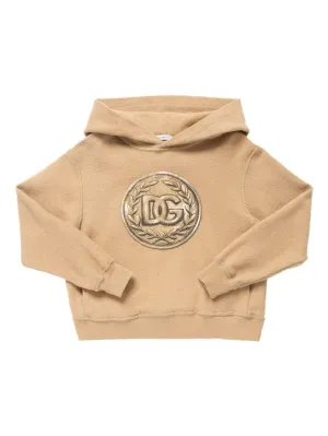 Dolce&amp;Gabbana   Printed cotton hoodie w/logo 